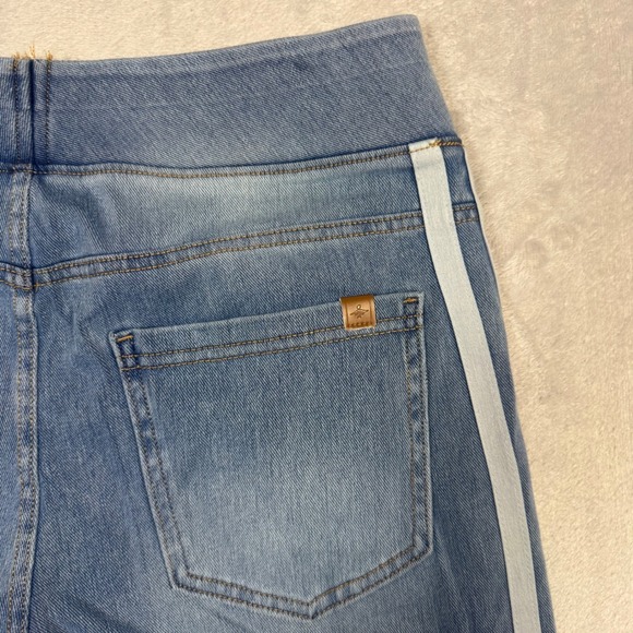 NWOT Halara Flex Women High Waisted Stripe Wide Leg Flowy Jeans M Pockets - Picture 5 of 12